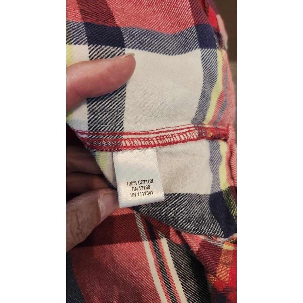 Mossimo Supply Co Women's Plaid Flannel Button Up Shirt Long Sleeve M #650 - Picture 3 of 5